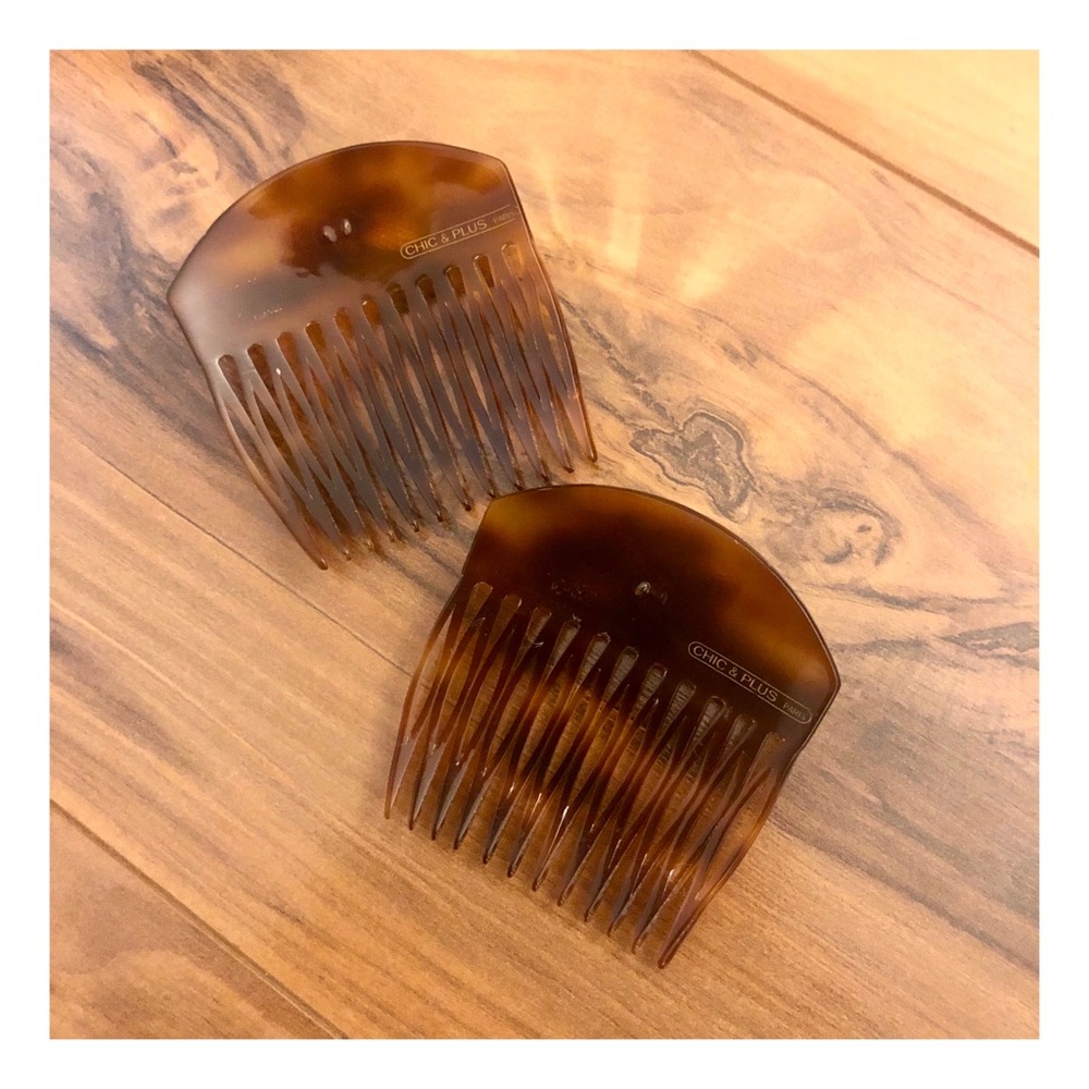 💫sold💫 French Hair Combs, Vintage Bow Hair Combs - Picture 4 of 5